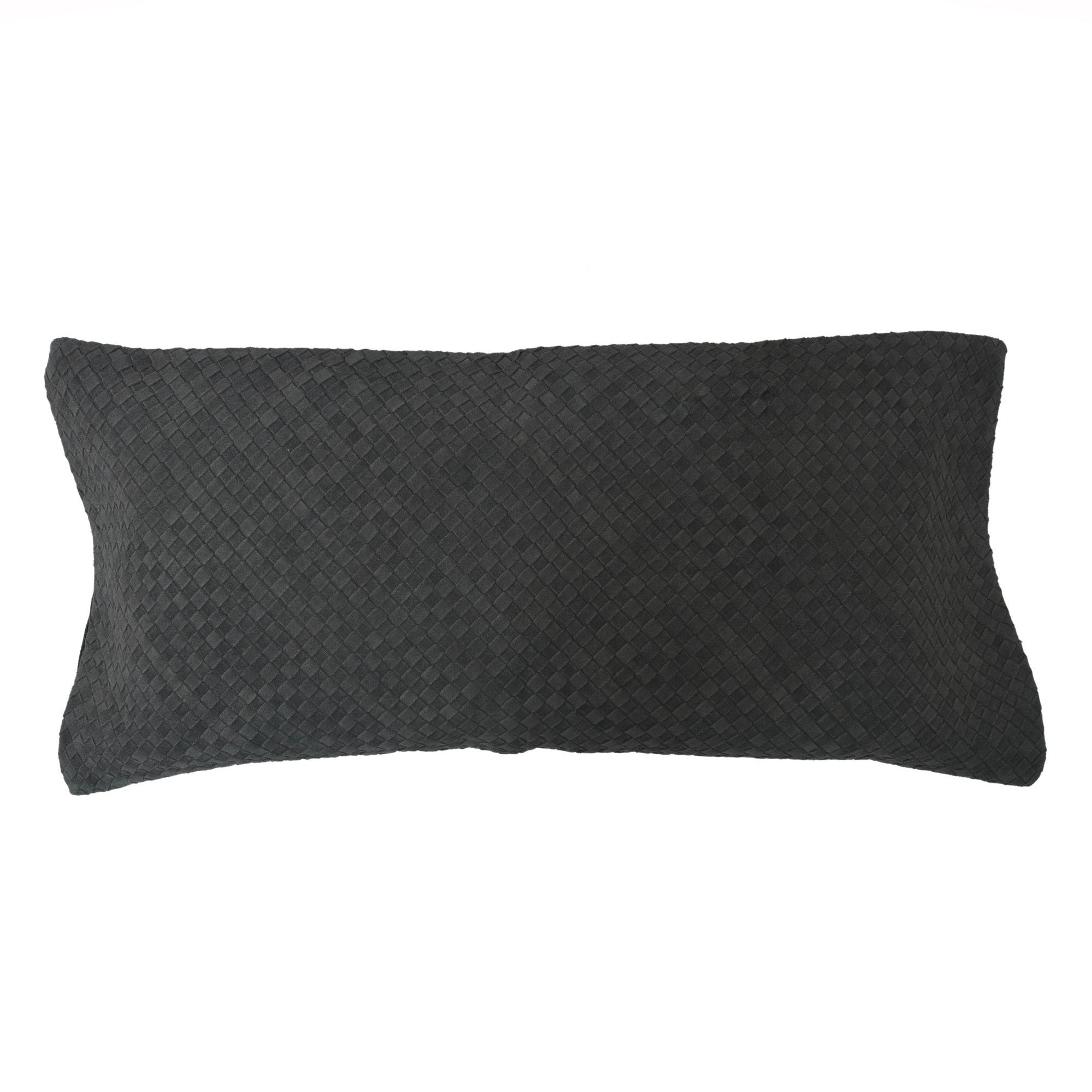 Premium Woven Suede Lumbar Pillow for Sofa & Bed - Supportive & Stylish Back Cushion for Living Room, Office, or Car