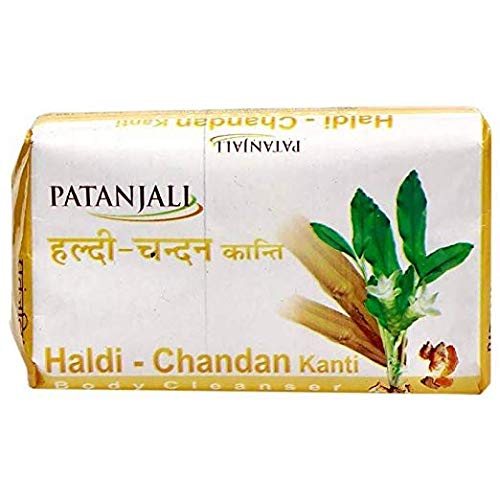 Patanjali Haldi Chandan Body Soap - 3 Pack | Ayurvedic Turmeric & Sandalwood Soap for Glowing Skin | Perfect for Daily Cleansing & Skin Brightening