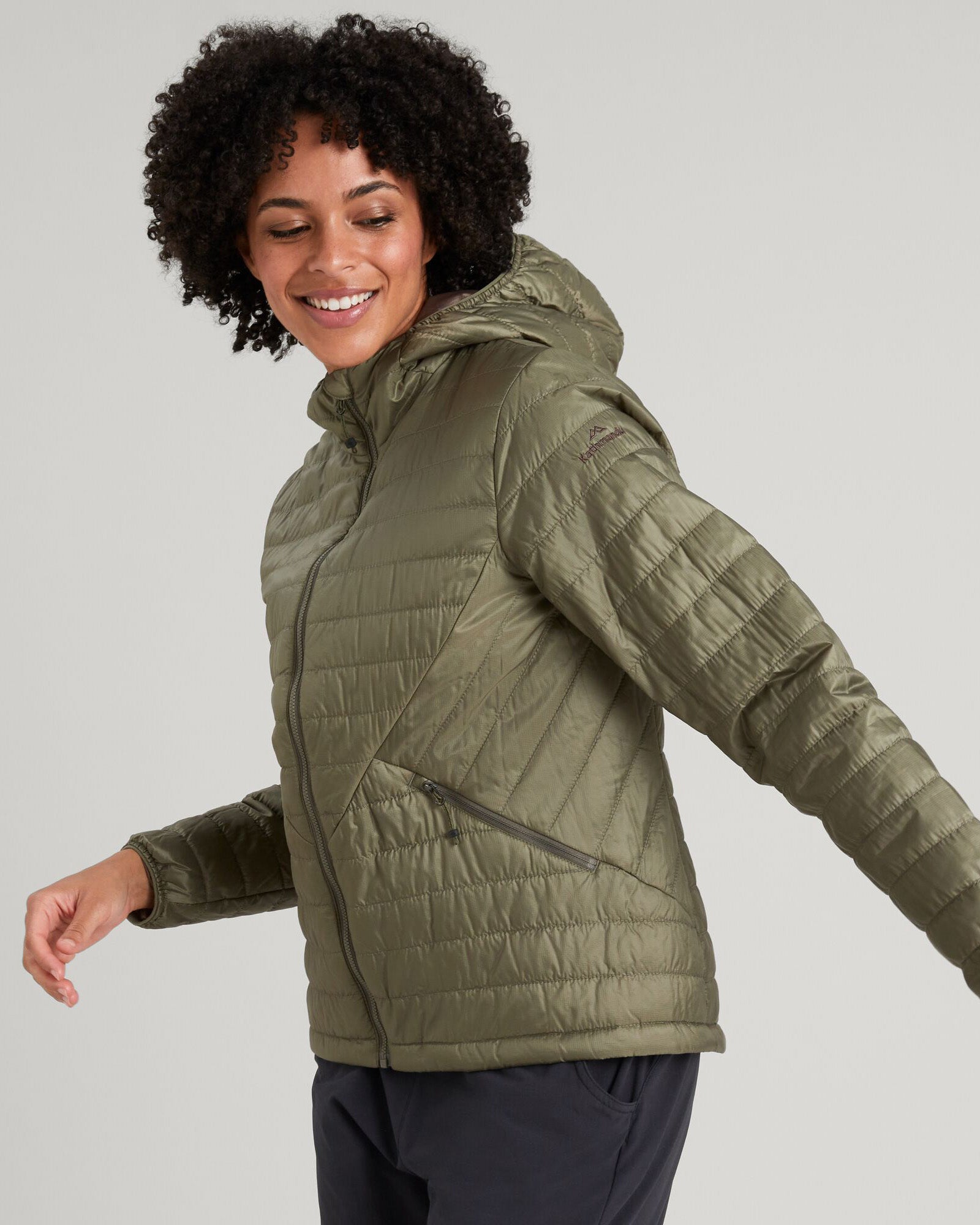Heli R Women's Lightweight novaLOFT Hooded Jacket - Water-Resistant Winter Coat for Hiking & Outdoor Activities - Beech Color