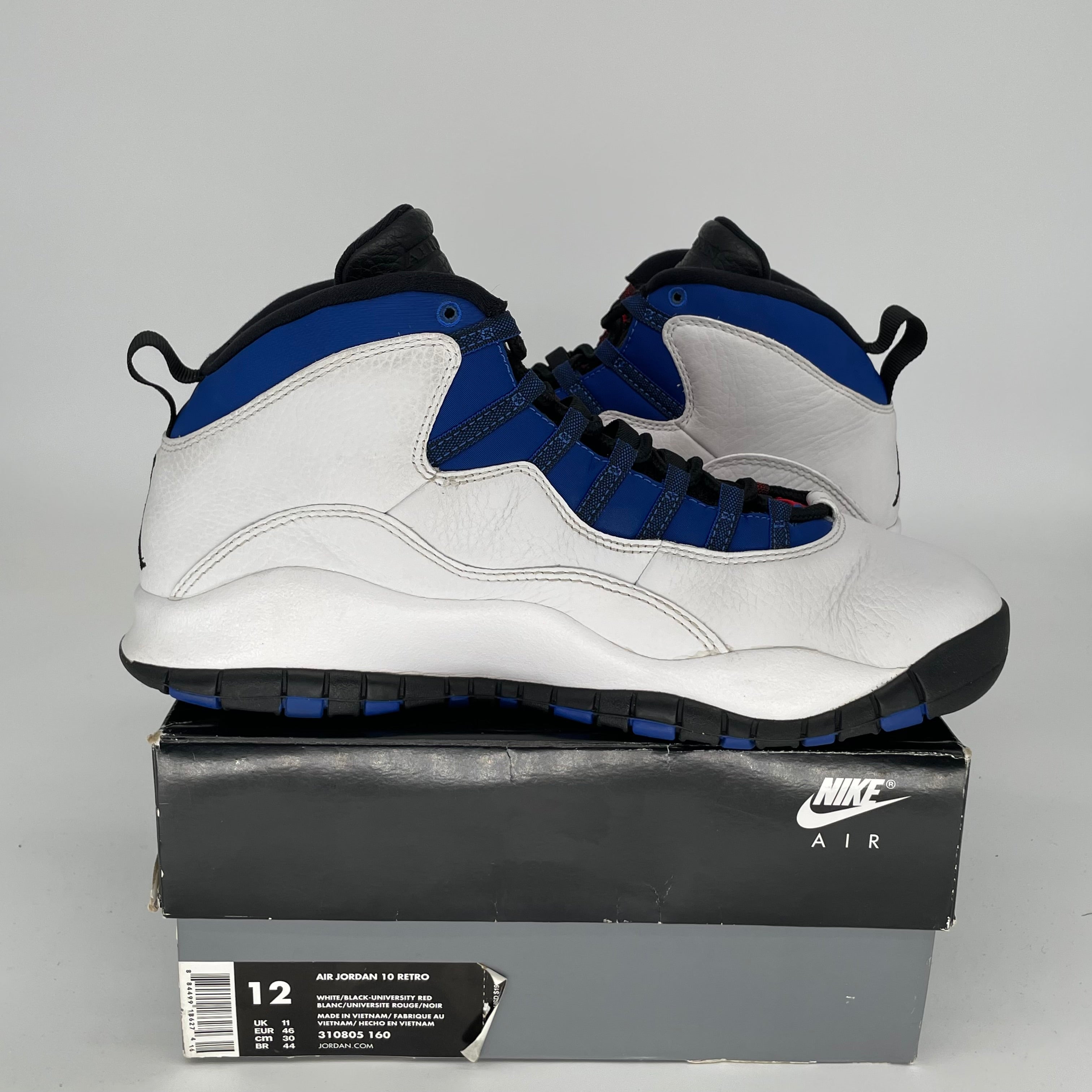 AIR JORDAN 10 RUSSELL WESTBROOK CLASS OF 2006 Basketball Shoes - Men's Size 12 (310805-160) - Retro Sneakers for Collectors & Streetwear Fashion