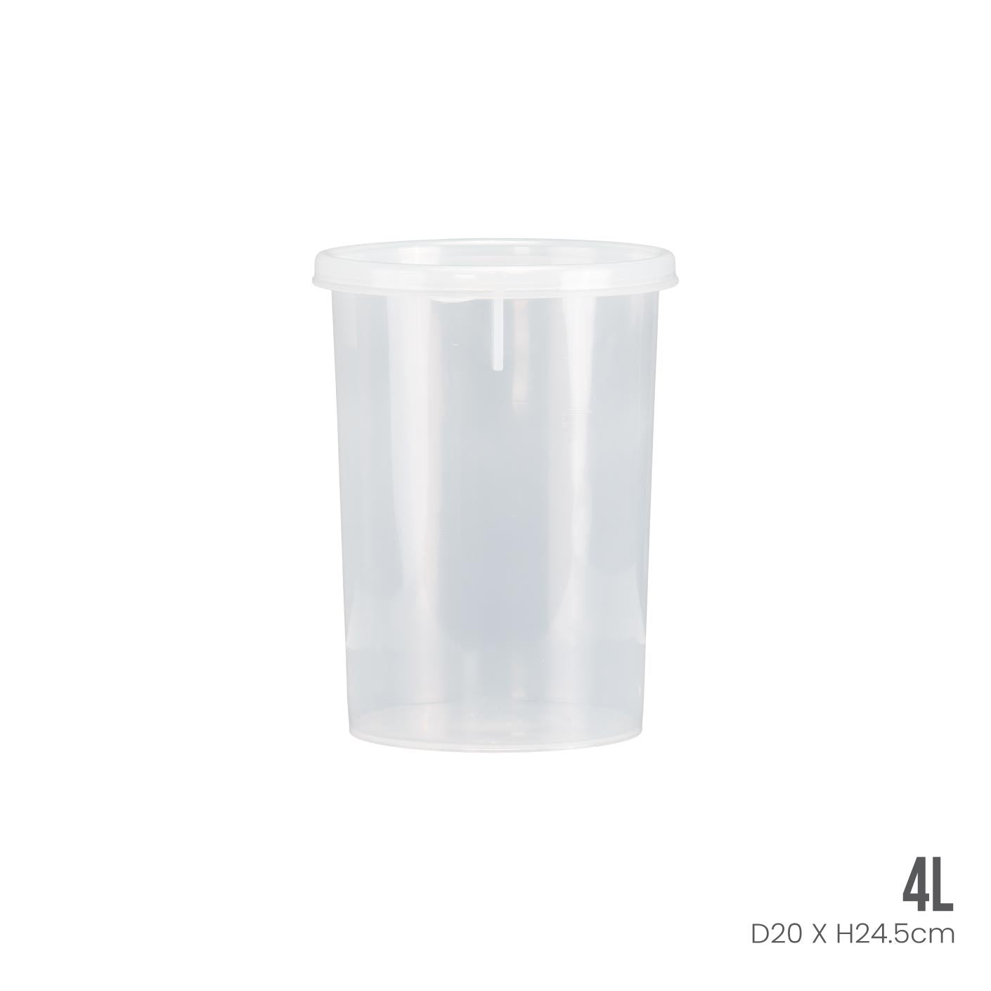 Round Food Storage Container with Airtight Lid (5014) - Perfect for Meal Prep, Leftovers & Pantry Organization