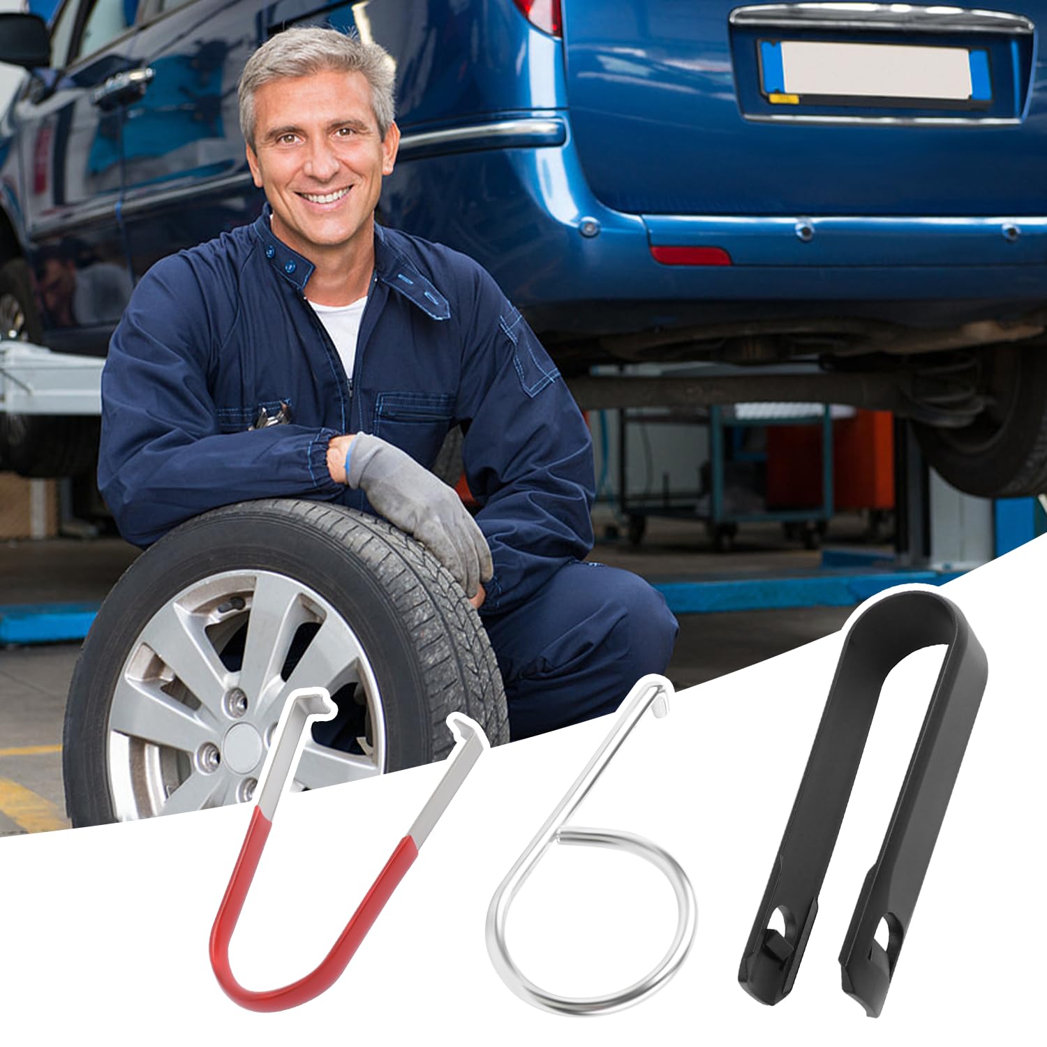 9PCS Universal Lug Nut Cover Removal Tool Kit for Car Truck SUV - Professional Hubcap Puller for Easy Wheel Repair & Maintenance