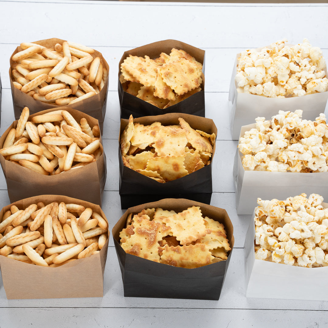 Eco-Friendly Black Paper Snack Bags 4.25