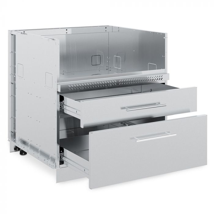 Broil King 4-Burner Gas Grill Cabinet with Side Shelves - 805600 Model - Perfect for Backyard BBQs, Outdoor Cooking & Patio Entertaining