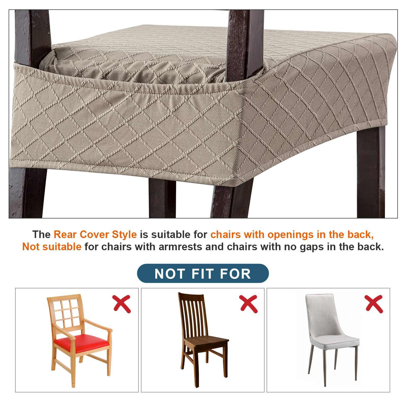 Waterproof Chair Covers for Dining Room - Durable Slipcovers for Kitchen & Dining Chairs - Protects Against Spills & Stains - Perfect for Family Meals, Parties & Everyday Use