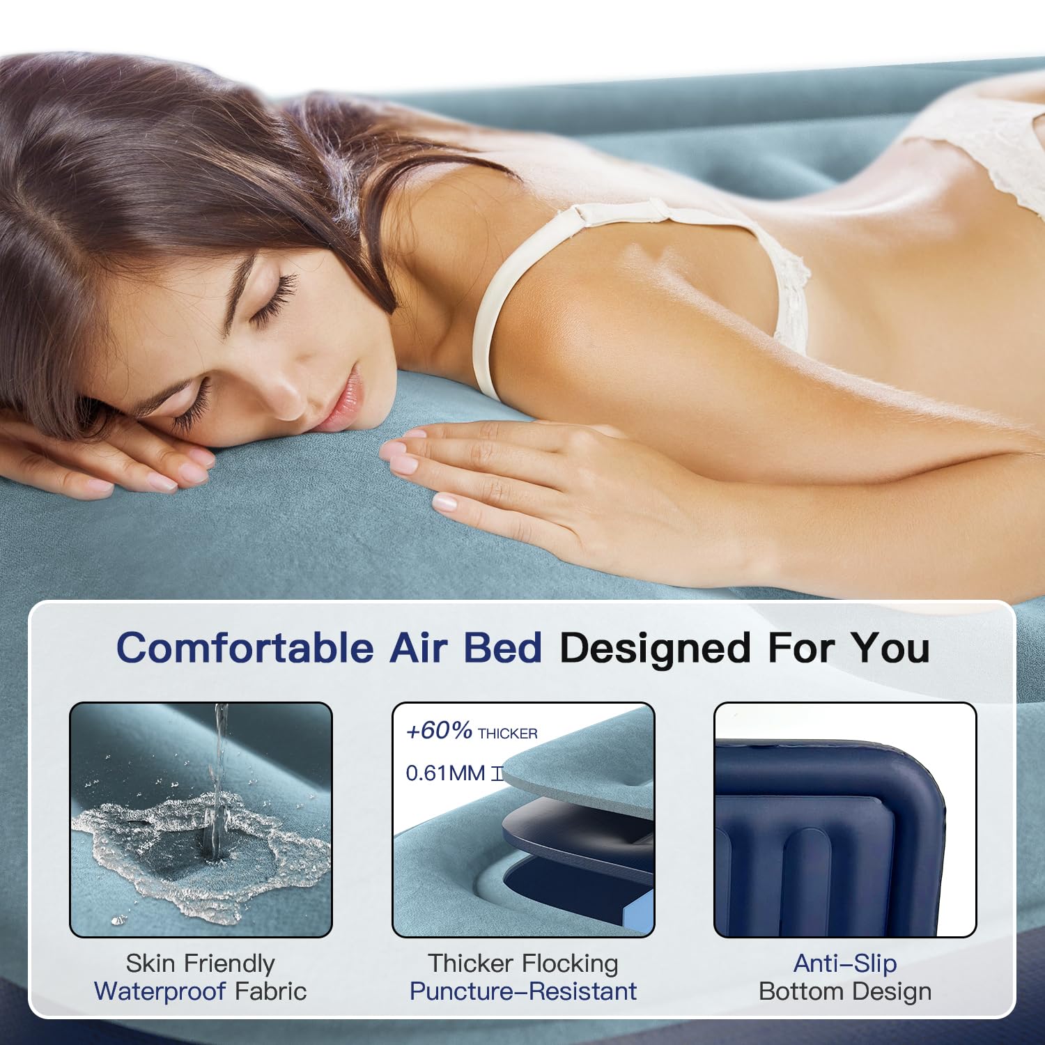 **Twin Air Mattress with Built-in Pump - 20