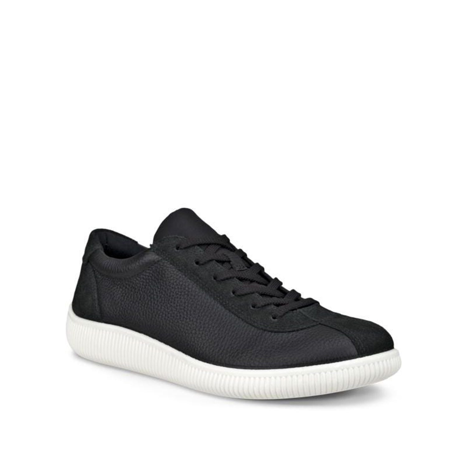 ECCO Women's Soft Zero Lace-Up Sneakers - Black Comfortable Walking Shoes for Women | Perfect for Work, Travel & Everyday Wear