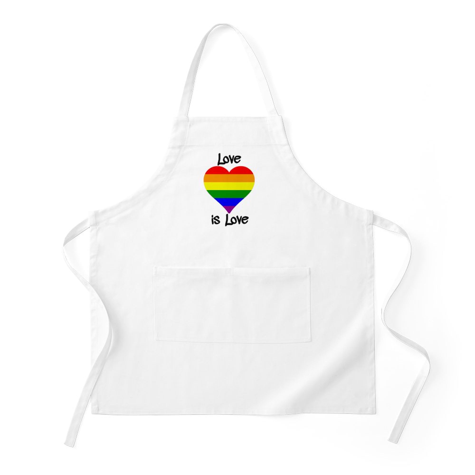 Love Is Love Kitchen Apron with Pockets - Adjustable Grilling & Baking Apron for BBQ, Cooking, Baking - Perfect for Pride Events & LGBTQ+ Support