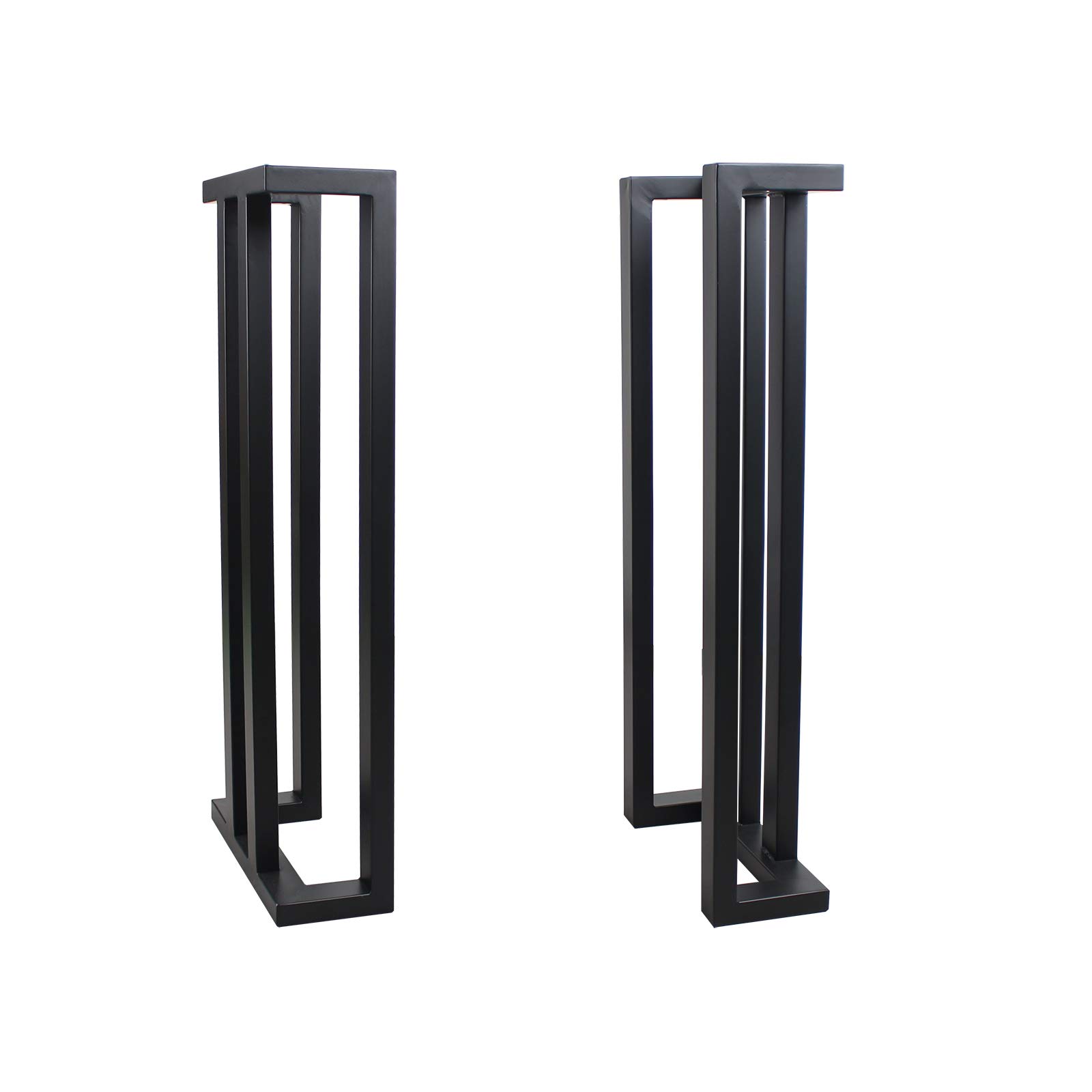 MBQQ Rustic C-Shaped Table Legs - Heavy Duty Metal, 35