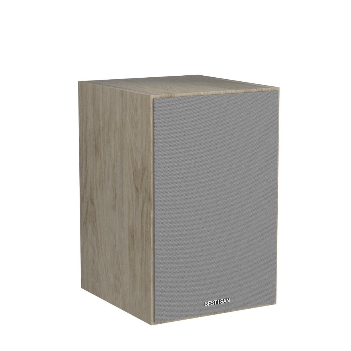 BESTISAN Bookshelf Speakers - Powered Bluetooth Speakers with 4 Inch Woofer, RCA Input, Sub Output, Wood Grain Design - Perfect for Home Theater, Gaming, and Music Listening