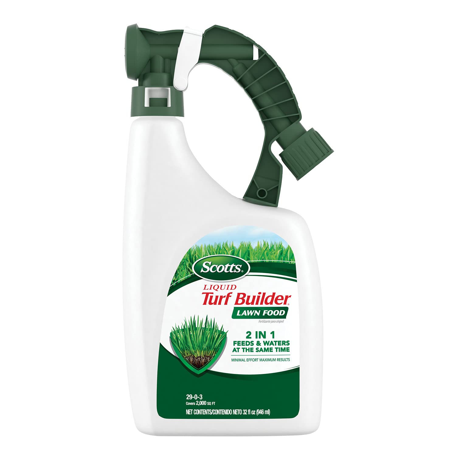 Scotts Liquid Turf Builder Lawn Food Bundle - 4 Bottles Lawn Fertilizer + 2 Bottles Weed Control for Greener, Healthier Grass | Perfect for Spring & Fall Lawn Care, Weed Prevention, and Thicker Turf Growth