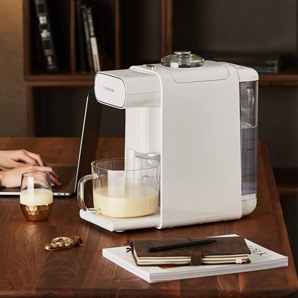JOYOUNG DJ10U-K61 4-in-1 Automatic Self-Cleaning Soy Milk Maker - Coffee Maker, Juice Extractor & Electric Kettle (300-1000ml, White) for Healthy Breakfast & Kitchen Convenience