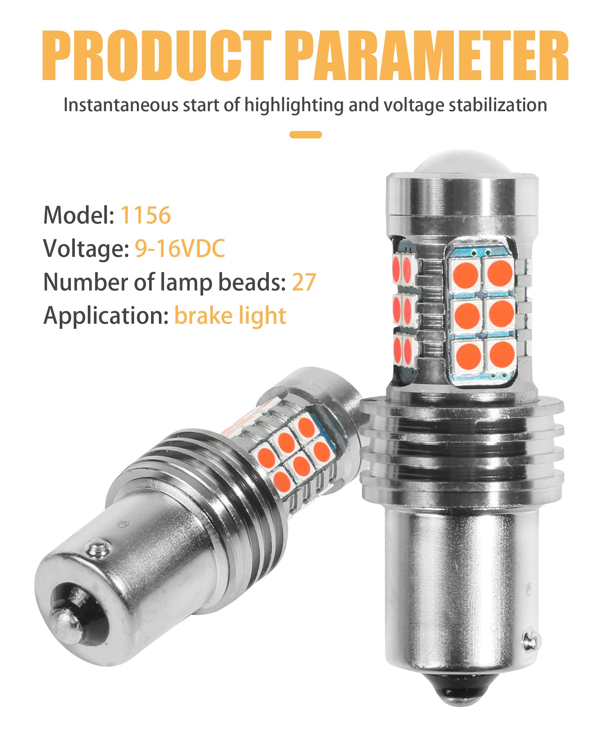 RACOONA Super Bright Red LED Brake Light Bulbs 1156 1157 T20/7443 3157/T25 - High Performance Replacement for Tail Lights & Brake Lights - Perfect for Night Driving & Enhanced Vehicle Safety