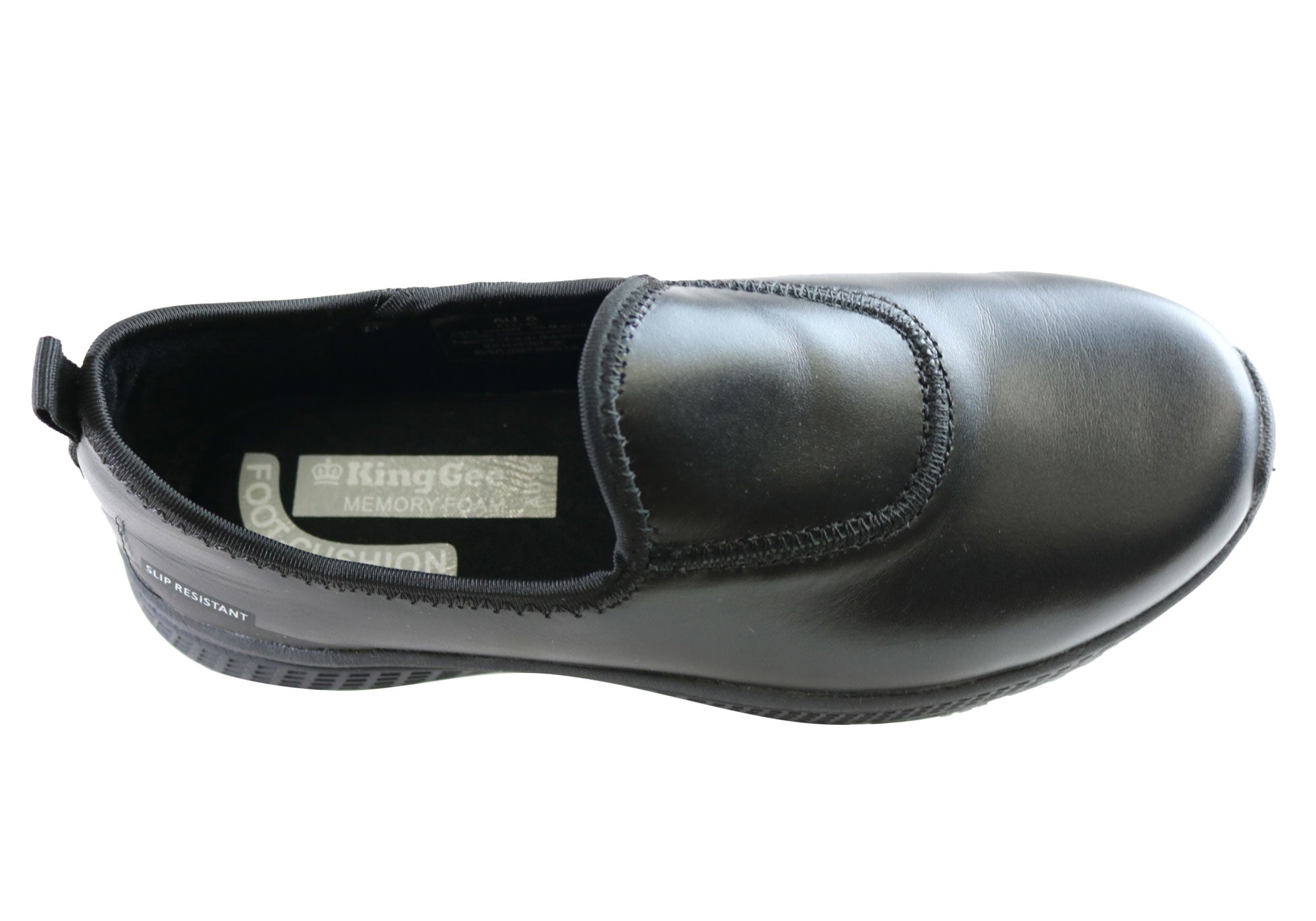 King Gee Superlite Slip-Resistant Women's Work Shoes - Comfortable Slip-On Safety Footwear for Nurses, Chefs & Hospitality Professionals