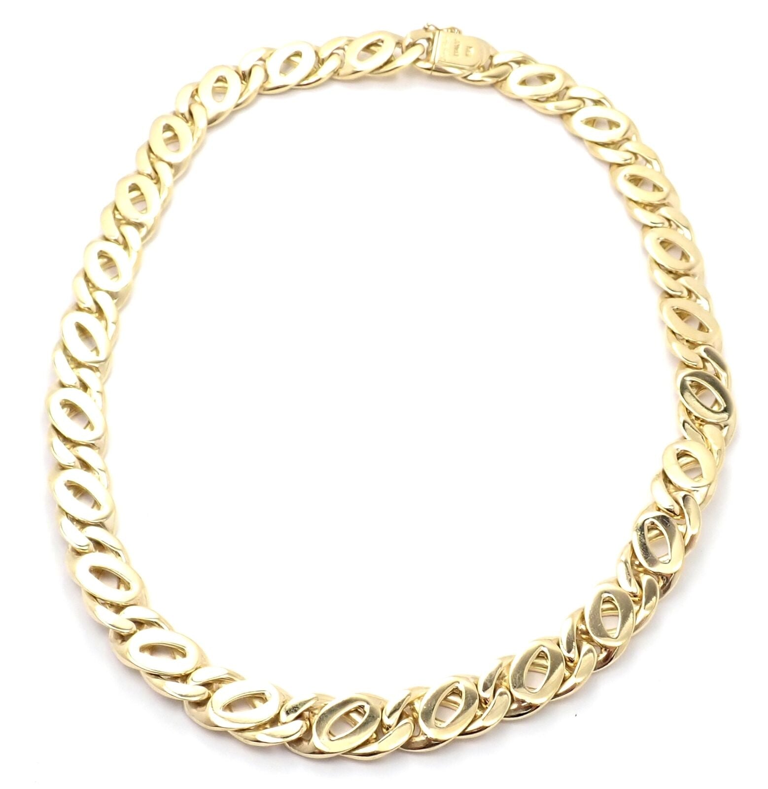 Authentic Vintage Cartier 18k Yellow Gold Link Chain Necklace - Luxury Jewelry for Women, Perfect for Weddings, Parties & Special Occasions