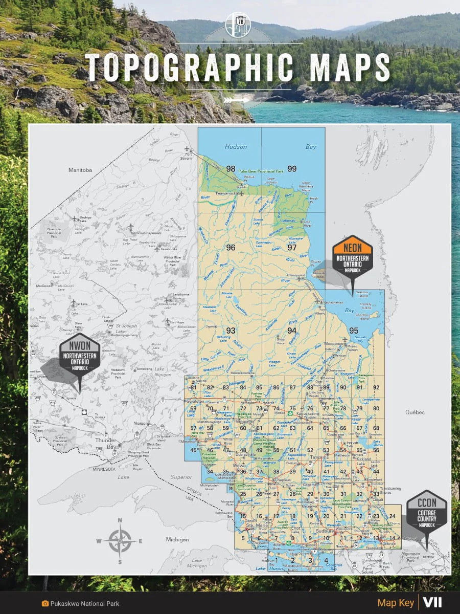 Backroad Mapbooks Northeastern Ontario 6th Edition - Detailed Road & Trail Maps for Outdoor Adventures, Hiking, Camping & Road Trips in Canada