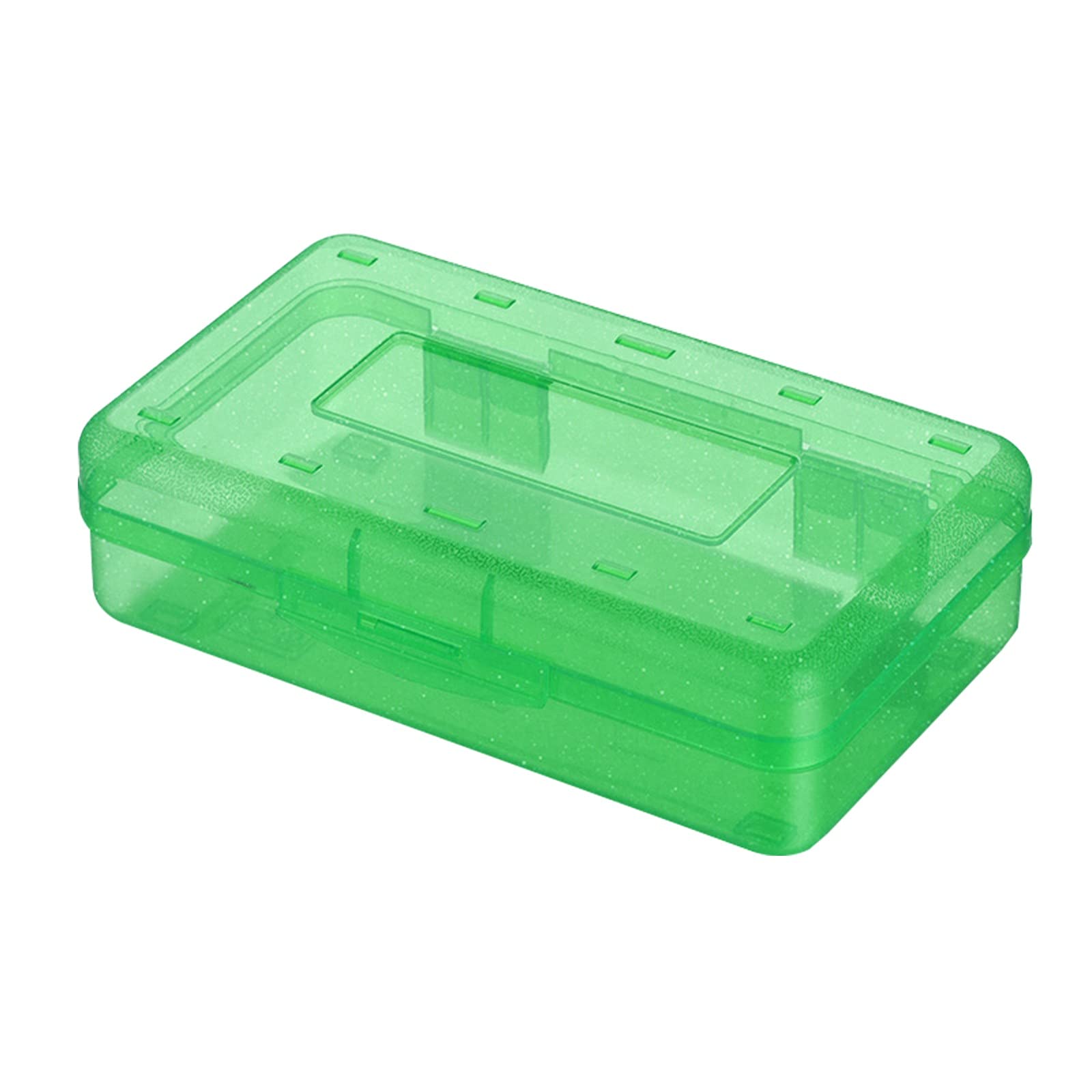 Large Clear Plastic Pencil Box with Lid - Stackable Design for School, Office & Art Supplies Storage - High Capacity Organizer for Pens, Markers, Crayons & Stationery