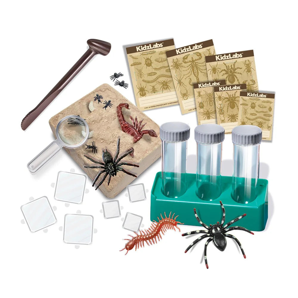 4M KidzLabs Creepy Crawly Digging Lab - STEM Educational Science Kit for Kids - Excavate & Discover Insects - Perfect for Birthday Gifts & Classroom Science Projects