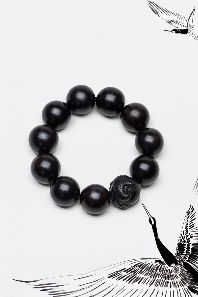 Handmade Wooden Bead Bracelet for Women - Natural Boho Style Adjustable Wristband - Perfect for Yoga, Meditation & Everyday Wear