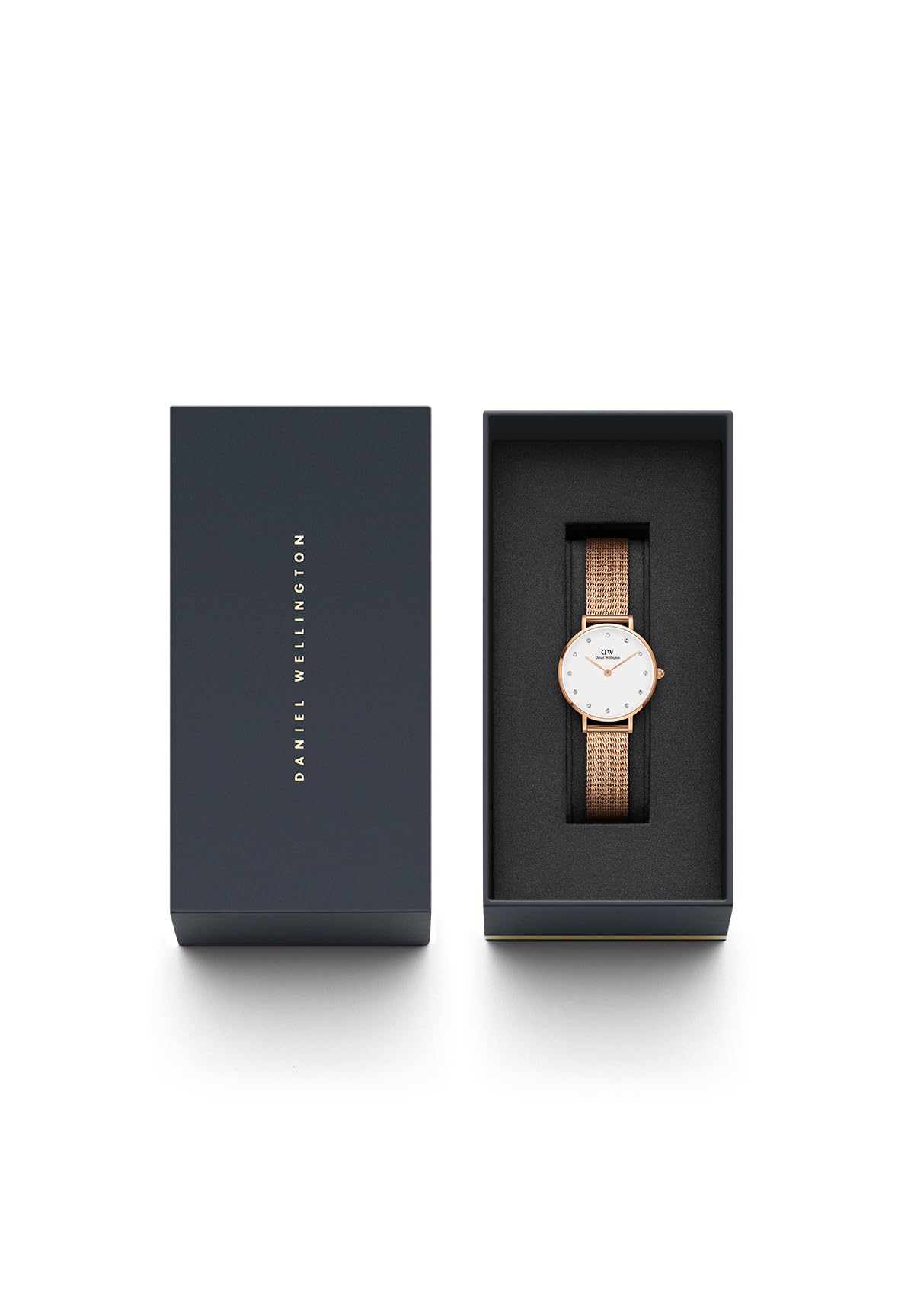 Daniel Wellington Petite 28mm Rose Gold Watch - Stainless Steel 316L & Crystal Accents - Elegant Women's Fashion Watch for Everyday Wear & Special Occasions