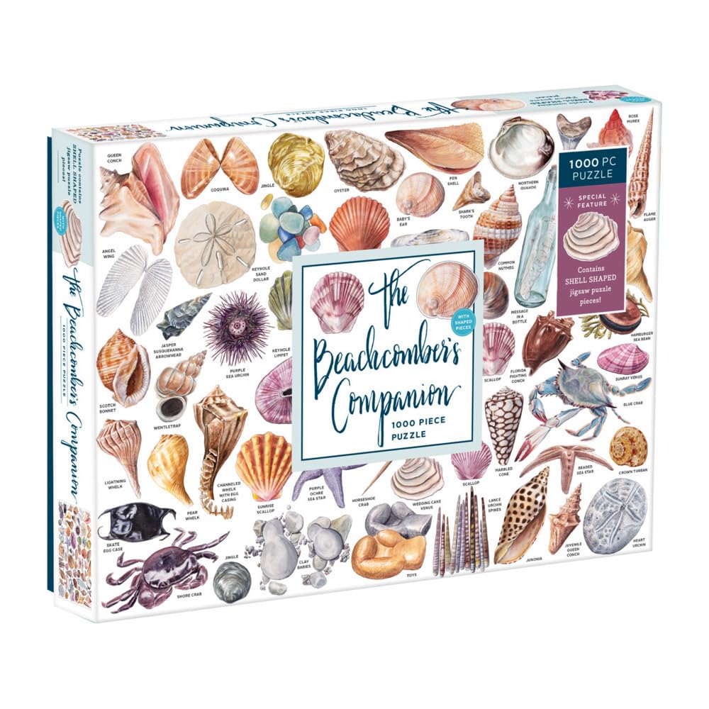 Galison Beachcombers Companion 1000-Piece Jigsaw Puzzle for Adults - Colorful Ocean Scenery Beach Puzzle | Perfect for Relaxation, Stress Relief & Home Decor