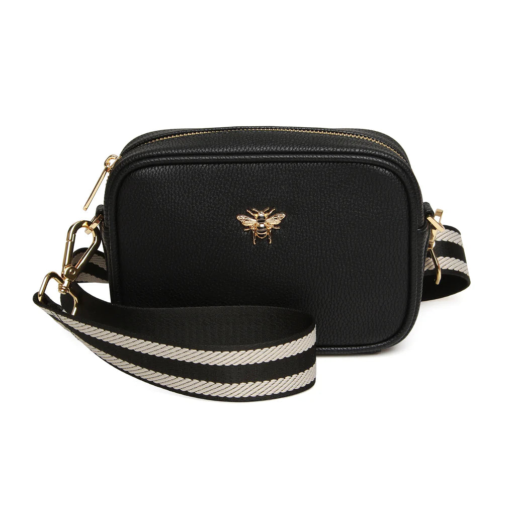 Alice Wheeler Mini Crossbody Bag for Women - Stylish Small Shoulder Purse with Adjustable Strap, Black | Perfect for Everyday Use, Travel & Date Night