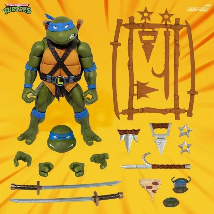 Teenage Mutant Ninja Turtles ULTIMATES! Leonardo Action Figure - Collectible TMNT Toy for Kids & Adults - Perfect for Display, Play & Gifts