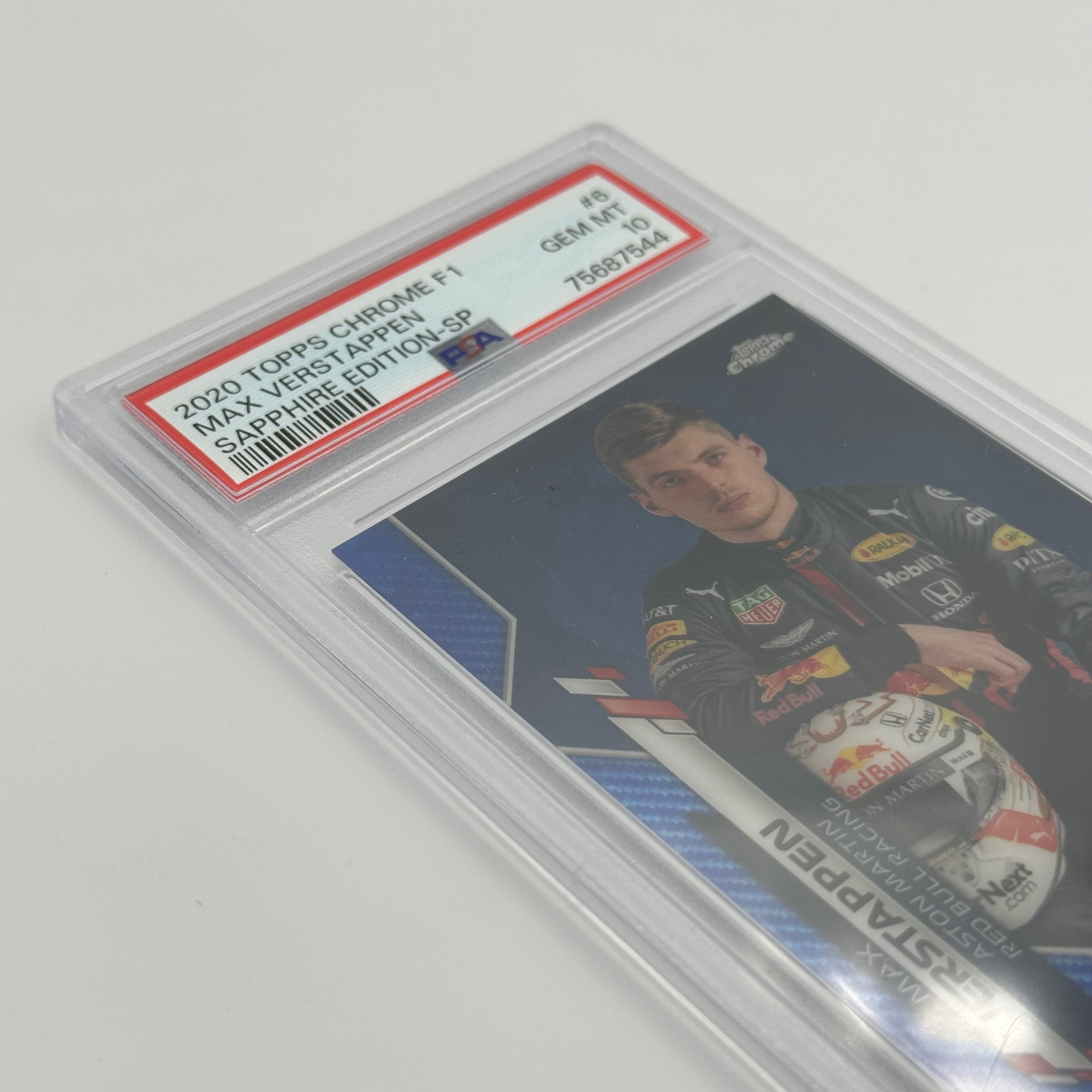 PSA 10 Graded Max Verstappen #6 SP Sapphire Edition Image Variation - Rare F1 Trading Card for Collectors & Sports Memorabilia Enthusiasts