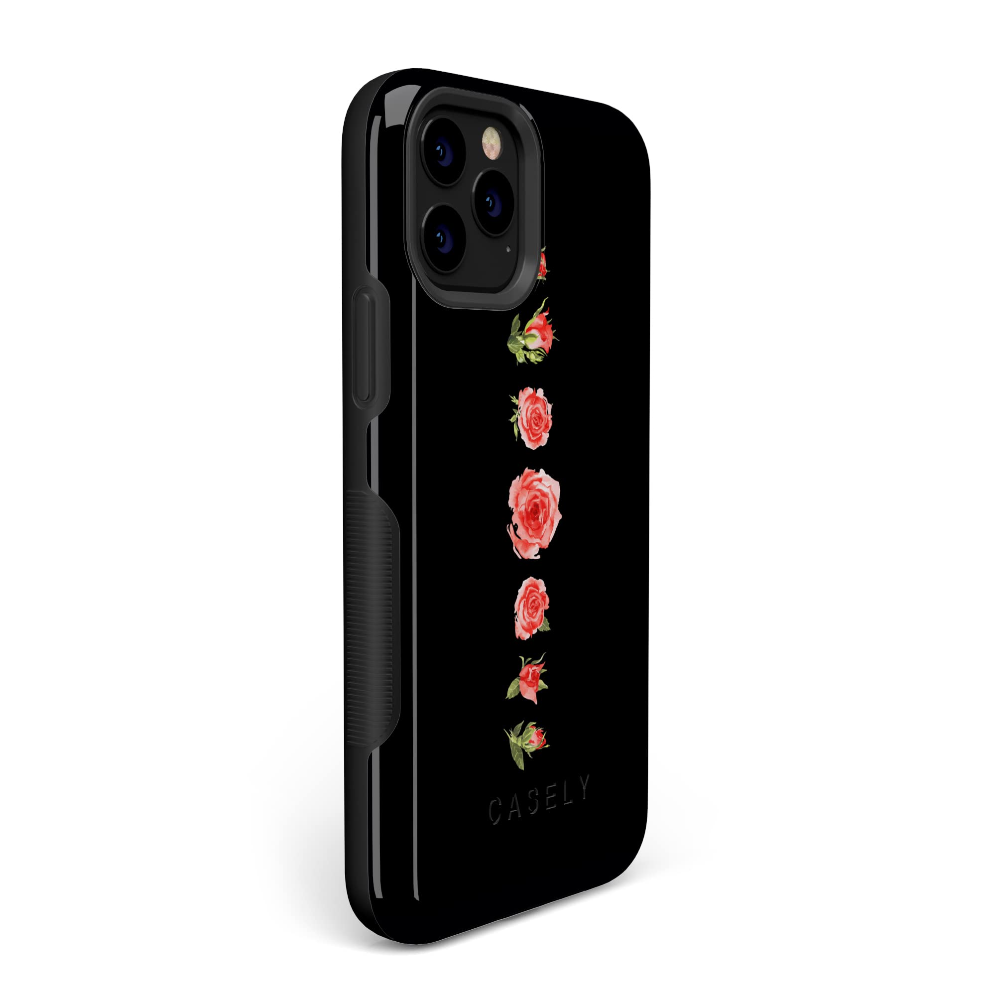 Casely iPhone 11 Pro Max Case - Floral Design with Blooming Red Roses | Slim Protective Cover for iPhone 11 Pro Max | Perfect for Everyday Use, Work, and Special Occasions