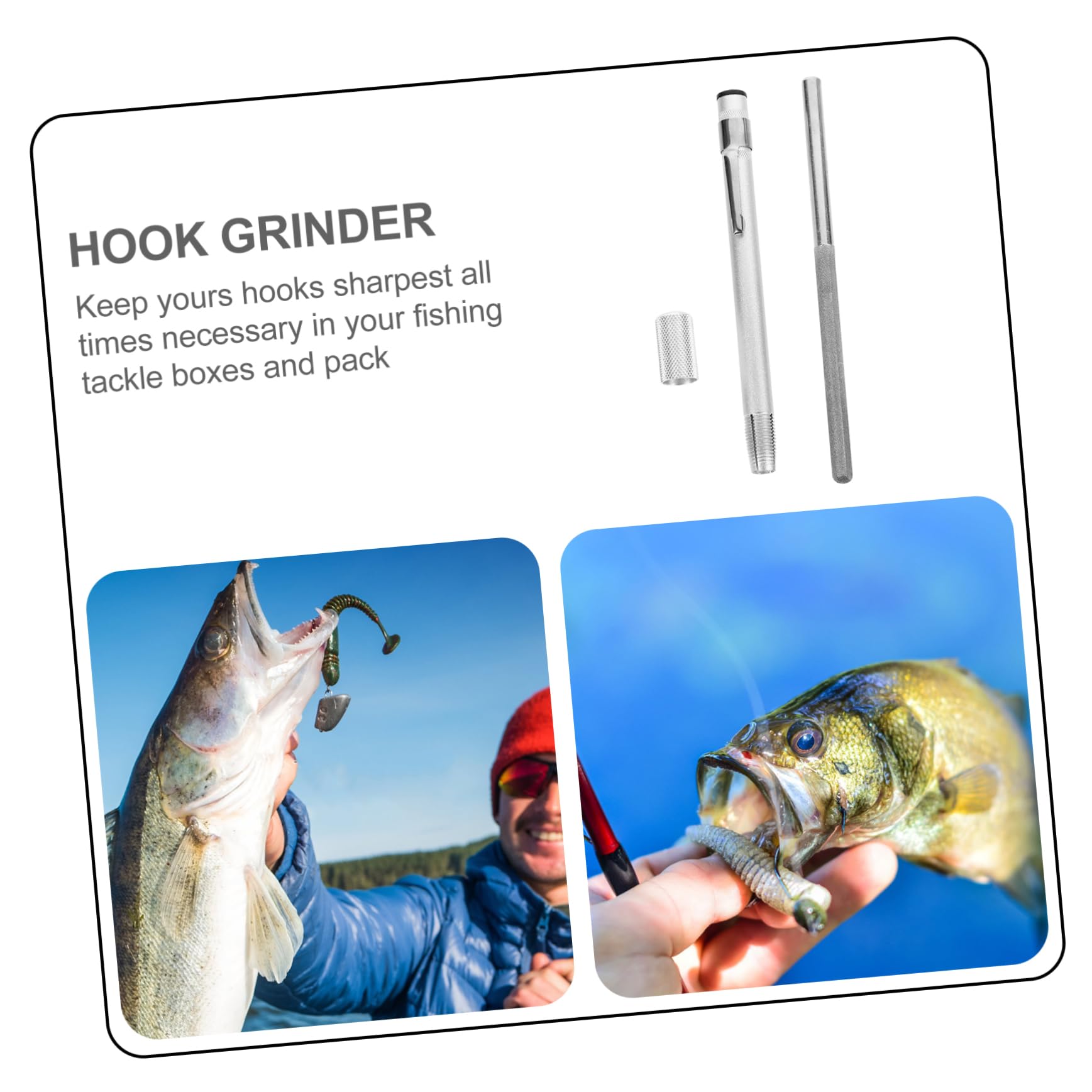 Portable Fishing Hook Sharpener - Multi-Tool Fishhook File & Hone for Anglers | Compact Fishing Gear Kit for Outdoor, Camping & Survival Use