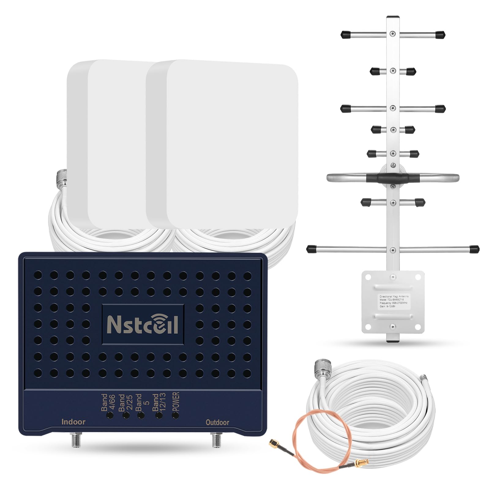 5G 4G LTE Cell Phone Signal Booster for Home & Office - Covers Up to 7000 Sq.Ft, FCC Approved for All US Carriers | Perfect for Rural Areas & Multi-Room Coverage with 2 Indoor Panel Antennas | Ideal for Remote Work, Streaming & HD Calling