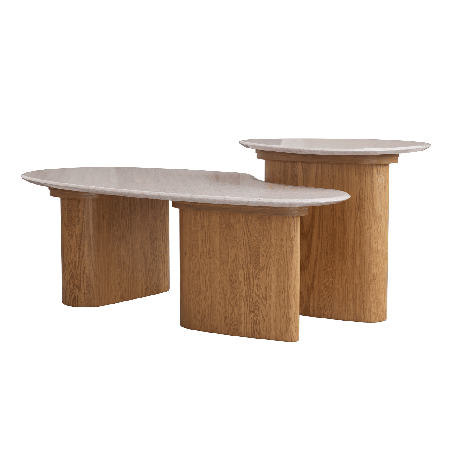 Modern Dylan Nested Coffee Table - Stylish Living Room Center Table with Storage Shelf for Home Decor | Perfect for Living Room, Lounge & Office Spaces