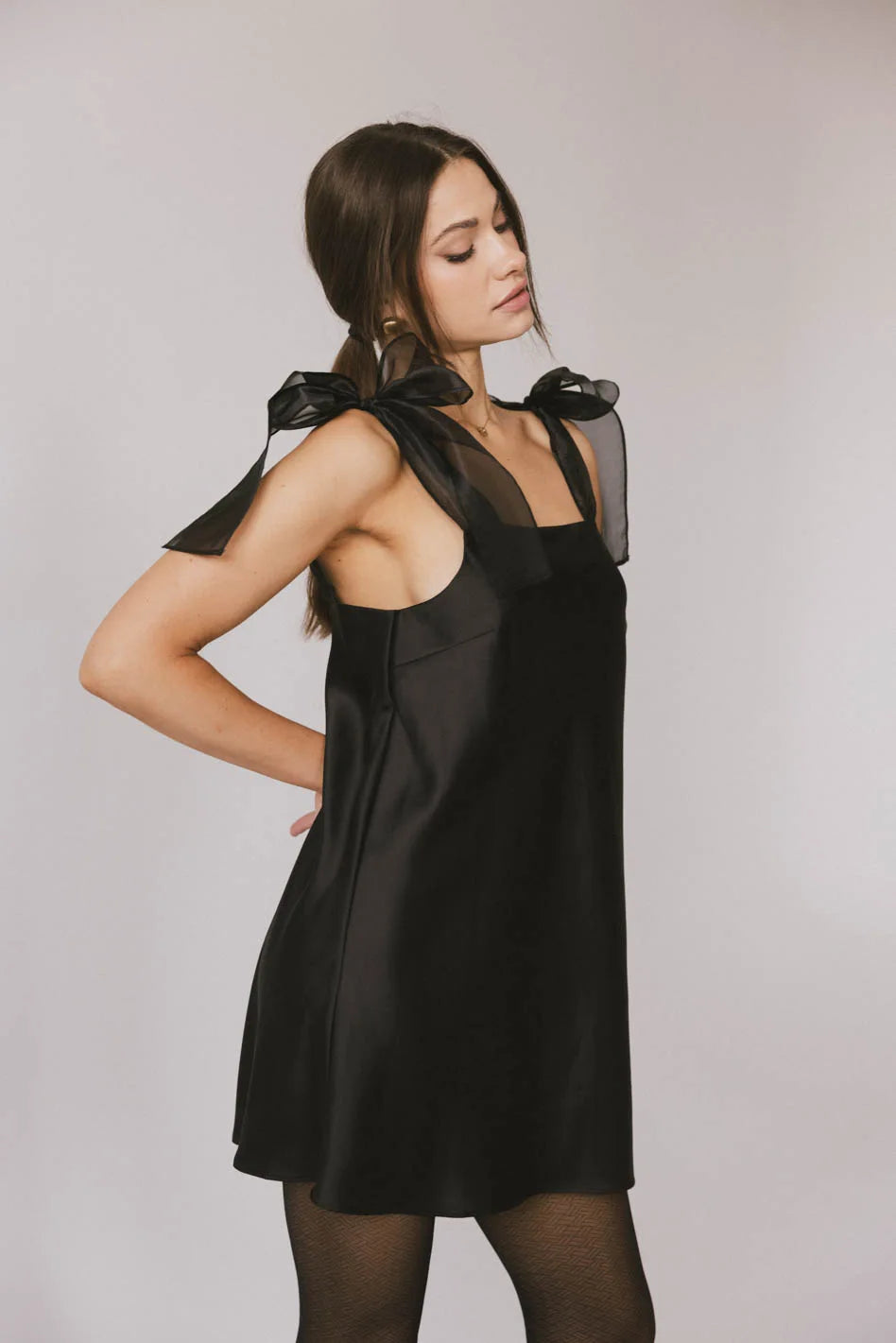 Adelle Satin Mini Dress - Elegant Party Cocktail Dress for Women | Final Sale | Perfect for Night Out, Wedding Guest & Special Occasions