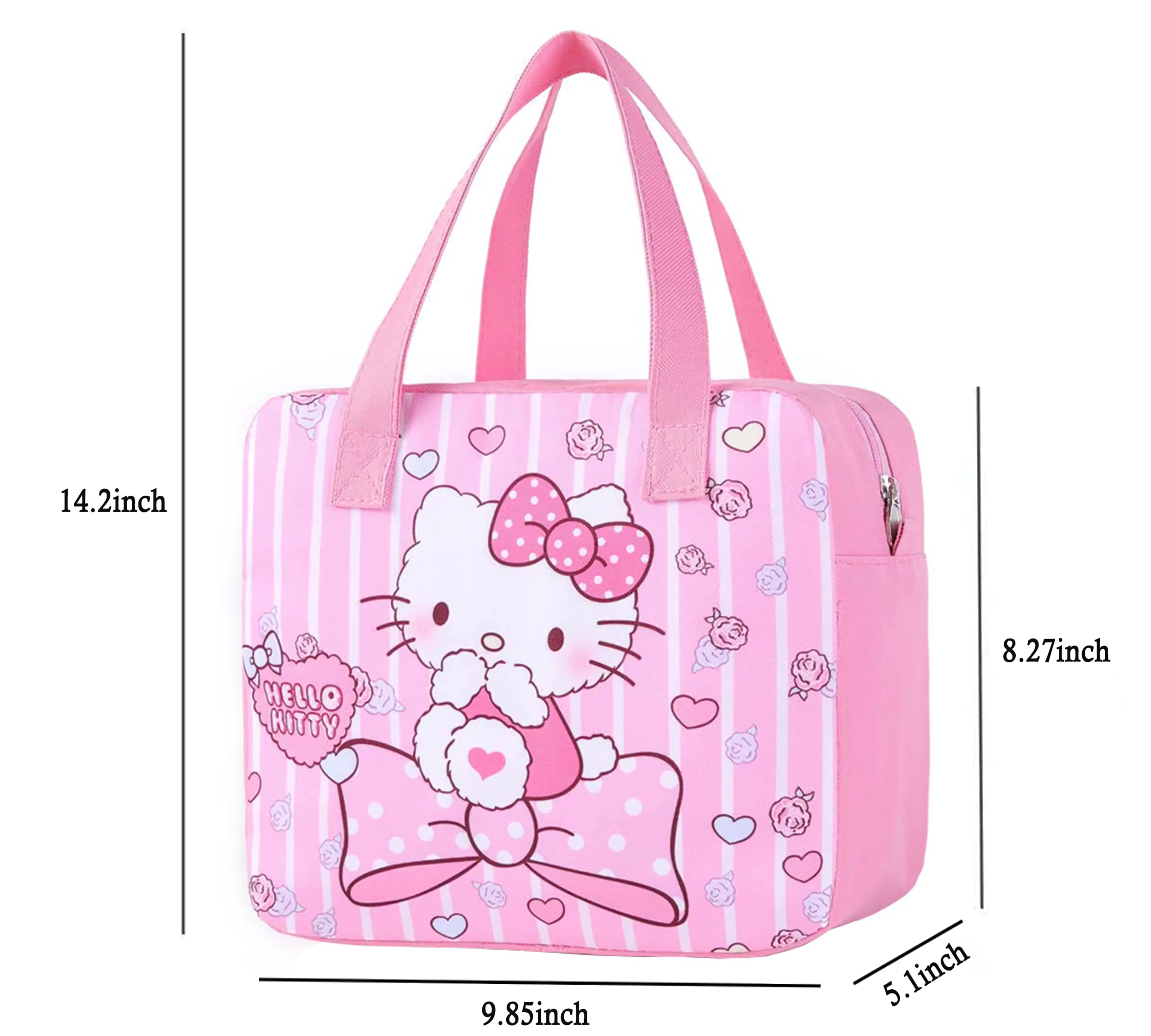 Stylish Insulated Lunch Bag for Women - Reusable Pink Lunch Tote for Work, Office, Picnic & Travel - Perfect for Meal Prep, School, and Outdoor Activities