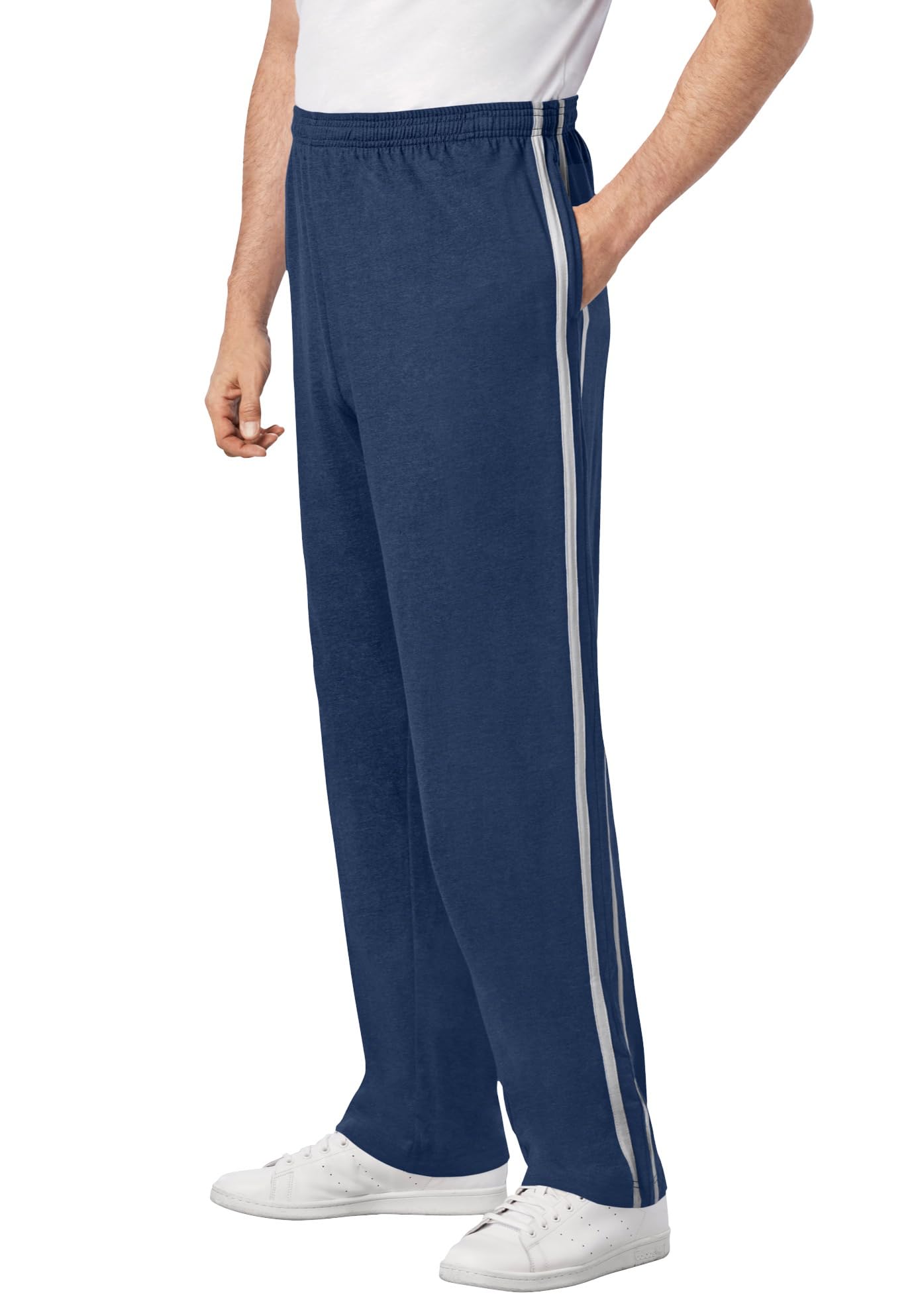 KingSize Men's Big & Tall Striped Lightweight Sweatpants - Comfortable Lounge Pants for Relaxing at Home, Gym, or Travel