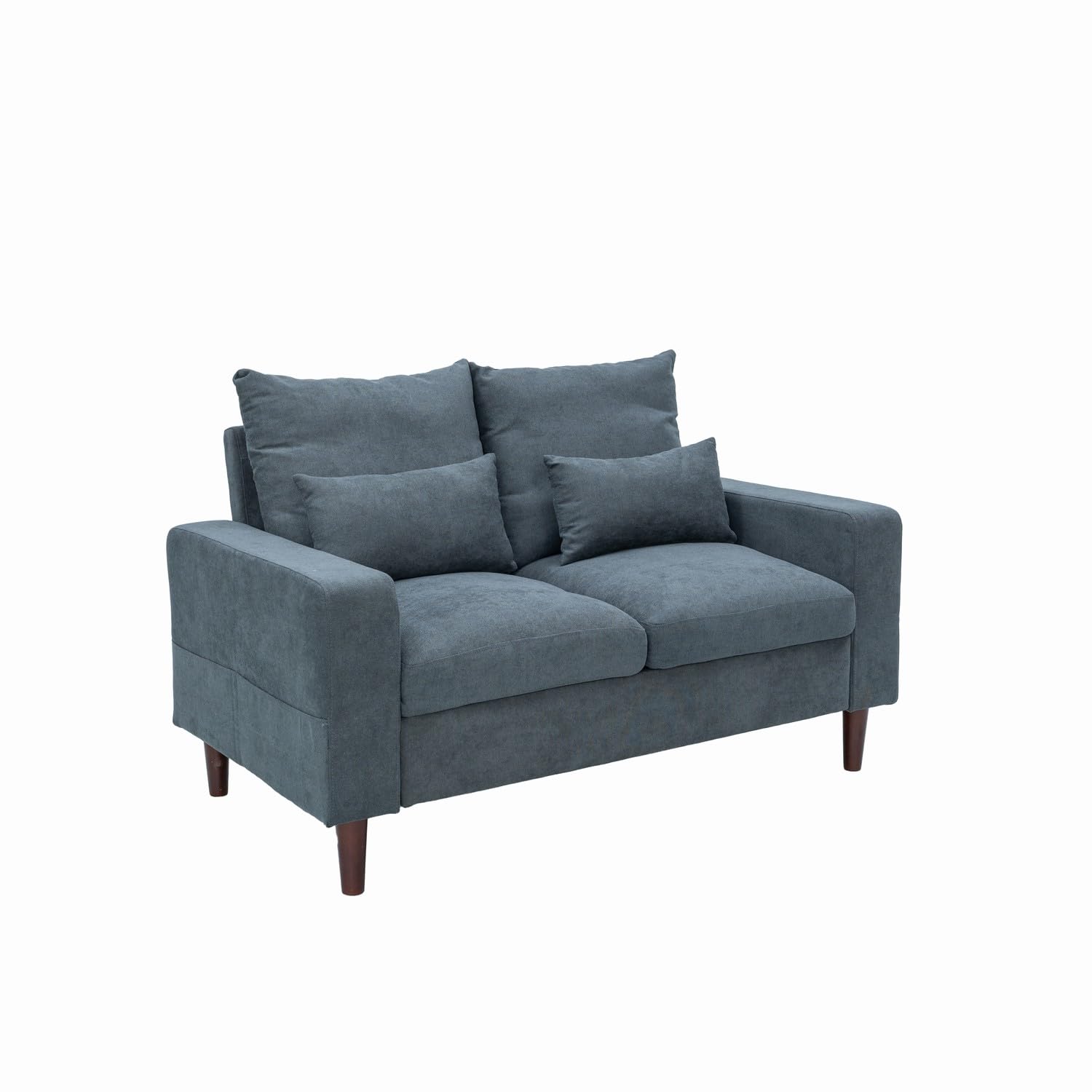 Panana Modern 2-Seater Fabric Sofa - Grey Upholstered Loveseat for Small Living Rooms, Dorms & Apartments | Compact Space-Saving Design for Cozy Home Decor & Small Space Solutions