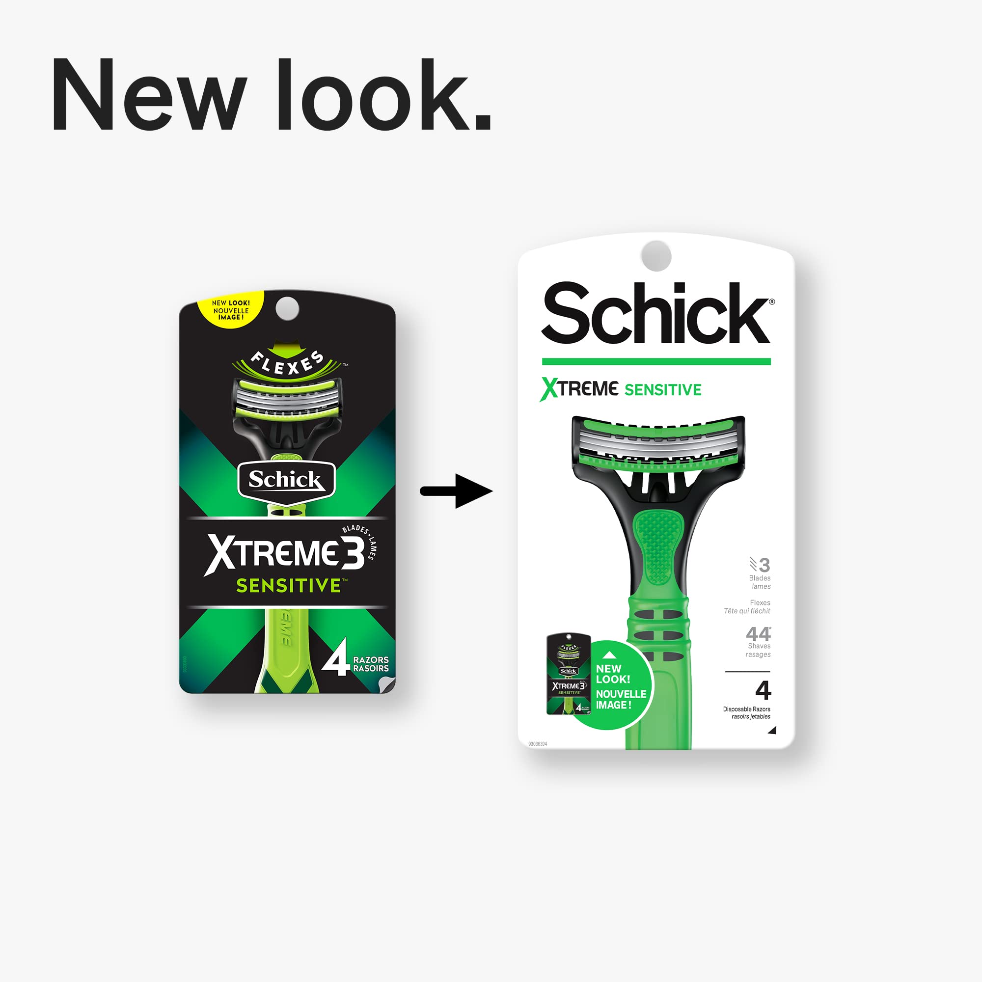Schick Xtreme 3 Sensitive Skin Disposable Razors for Men - 12 Razors (4 Count Pack of 3) - Gentle Shaving for Sensitive Skin - Perfect for Travel, Gym & Daily Shaving Routine
