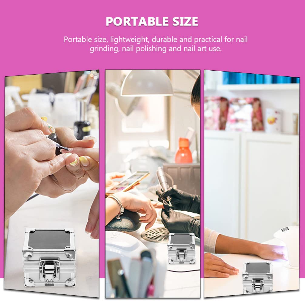 2PCS Aluminum Nail Drill Bit Holder Organizer with Multiple Slots - Portable Nail File Storage Box for Professional & Home Manicure - Perfect for Nail Salons, DIY Nail Art, and Travel Nail Kits