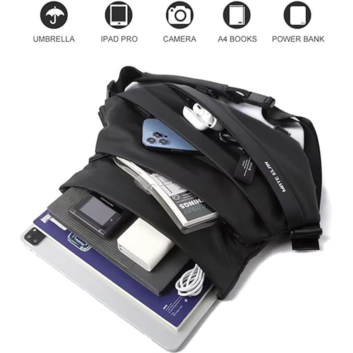 Waterproof Obsidian Sling Bag - Unisex Crossbody Oxford Sports Bag for Men & Women | Perfect for Gym, Hiking & Travel Accessories