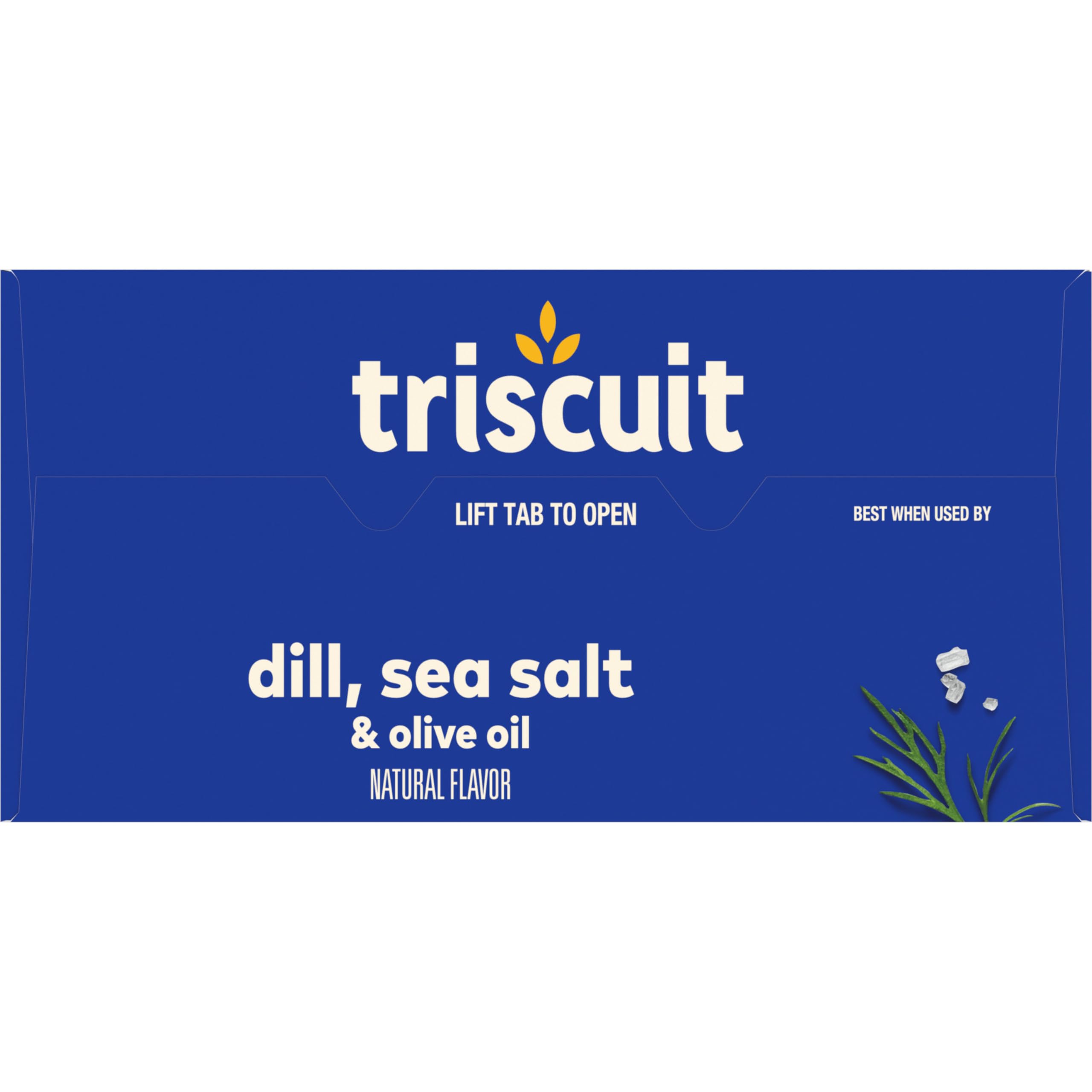 Triscuit Whole Grain Wheat Crackers - Dill, Sea Salt & Olive Oil Flavor | Healthy Lunch Snacks & Bulk Snack Crackers | 6 Pack (8.5 oz Boxes) | Perfect for Office, School & Picnic Snacking