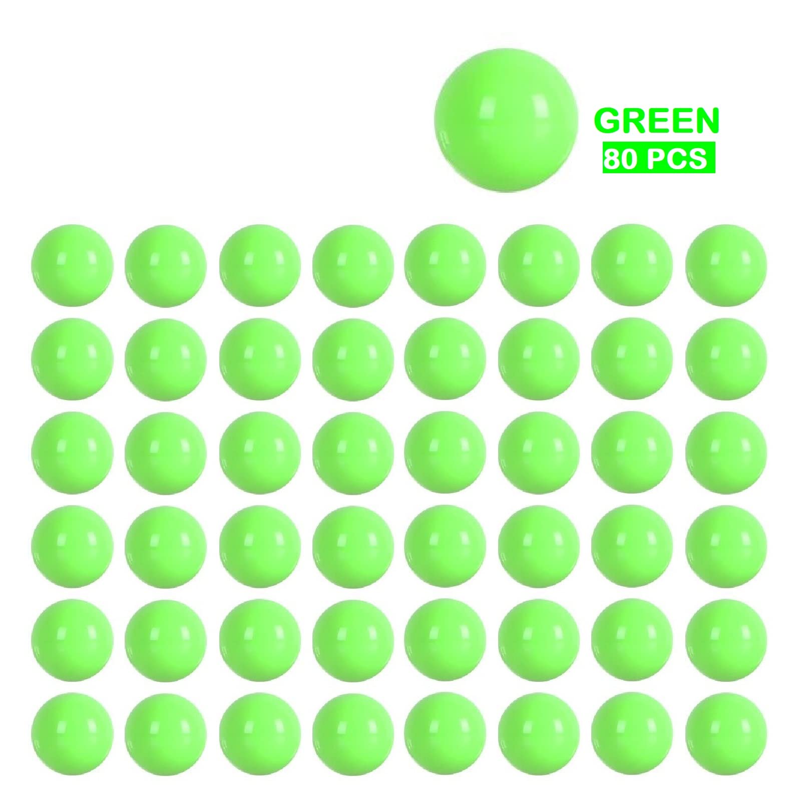 80pcs Chinese Checker Replacement Balls - 14mm Acrylic Game Marbles for Traditional Board Games (Green) | Perfect for Family Game Night, Kids' Playtime & Classic Strategy Games