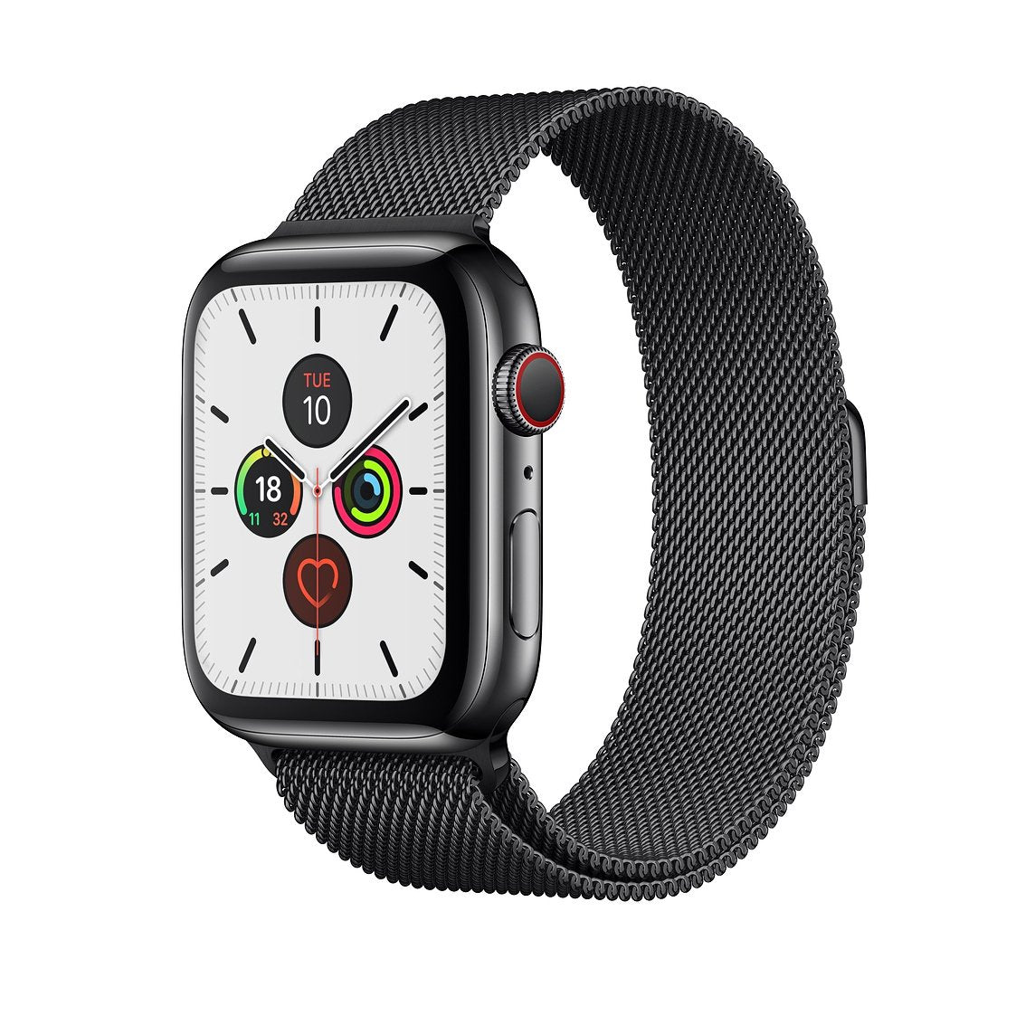 Premium Black Milanese Loop Band for Apple Watch - Stylish & Comfortable Replacement Strap for Workouts, Office & Everyday Wear