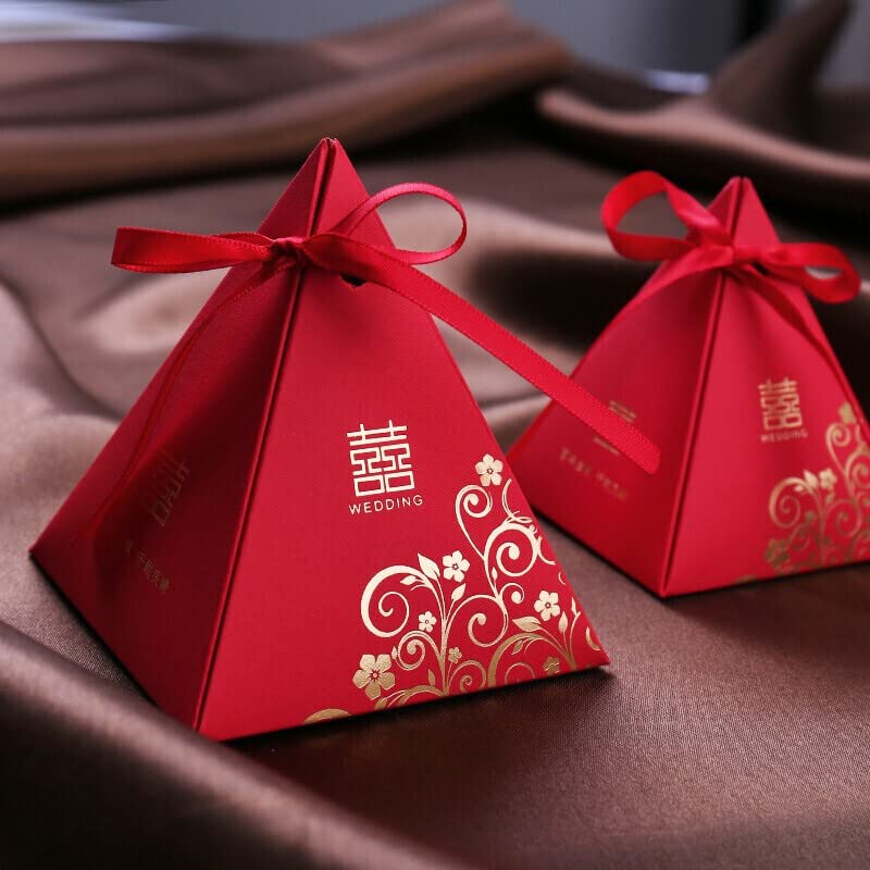 20-Piece Chinese Wedding Candy Box Set - Elegant Wedding Favor Gift Packaging for Guests, Creative Small Candy Bags, Millennium Marriage Souvenir - Perfect for Bridal Showers, Receptions & Anniversary Celebrations