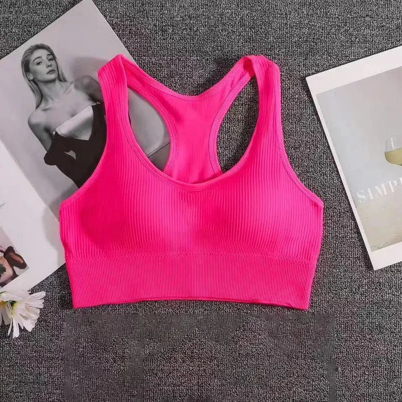 Women's Push Up Sports Bra - High Support Fitness Yoga Bra for Running & Gym - Breathable Workout Top for Women - Perfect for Yoga, CrossFit & Cardio