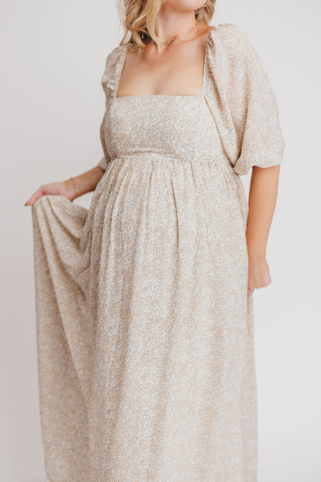 Elegant Mona 'Love Story' Maxi Dress - Bump Friendly & Inclusive Sizing (S-3XL) | Perfect for Maternity, Weddings & Special Occasions