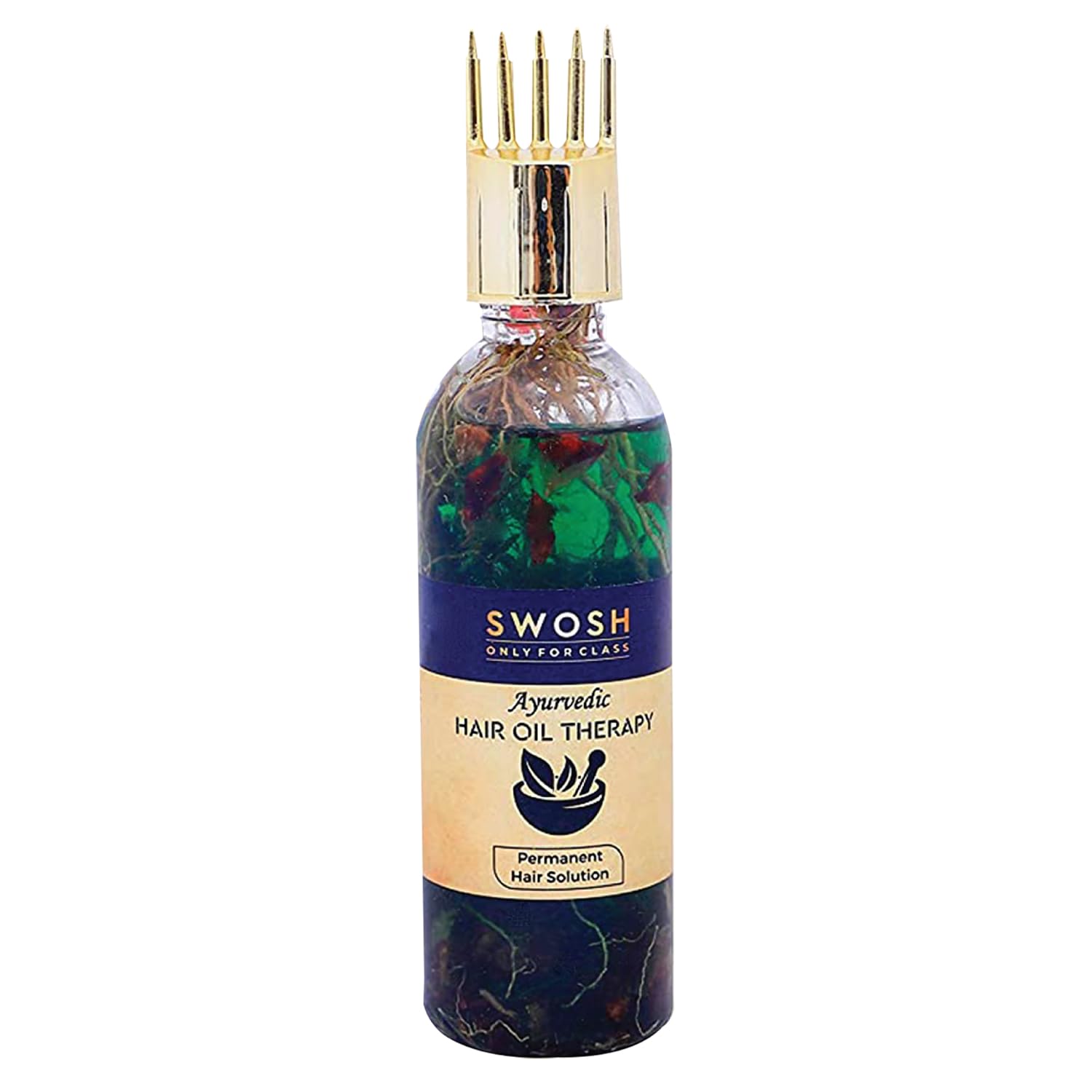 SWOSH 100% Ayurvedic Hair Oil with Bhringraj & Amla - Natural Hair Growth Treatment to Reduce Hair Loss | Paraben, Sulfate & Silicone Free | 100ml | Perfect for Daily Hair Care & Scalp Massage