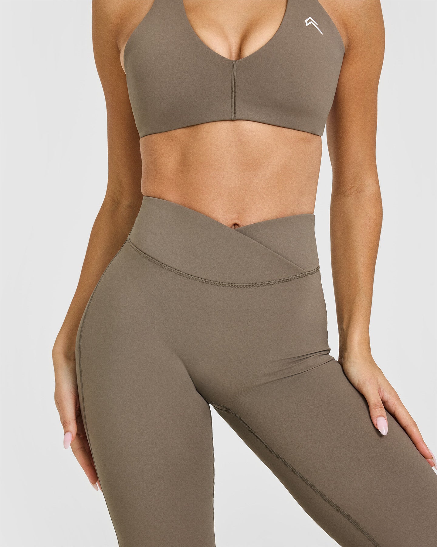 Unified Wrap Flared Bottoms | Moss Brown | Women's High Waist Wide Leg Pants for Casual & Office Wear