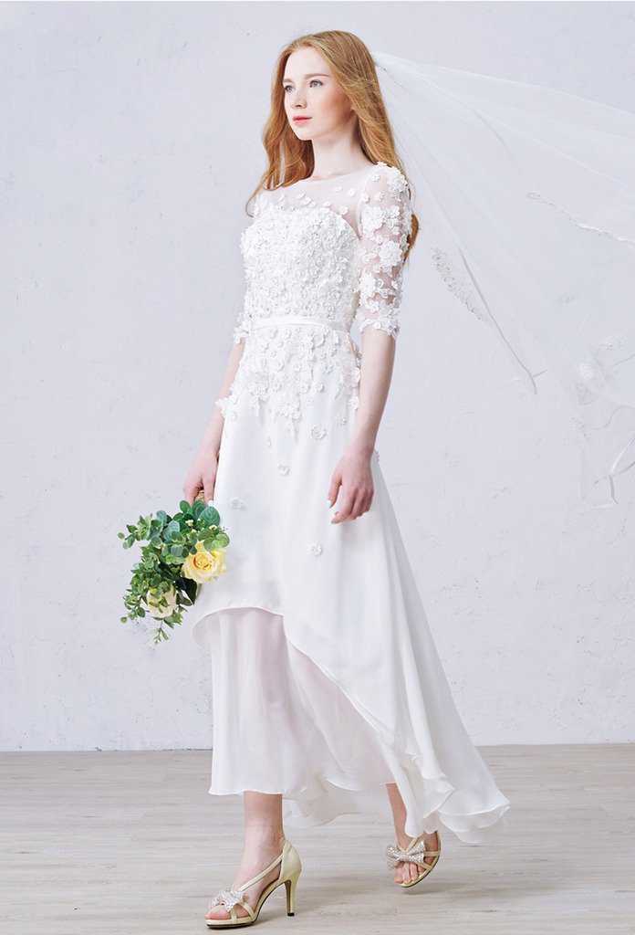Elegant Women's High-Low Chiffon Dress for Beach Wedding, Evening Party & Special Occasions - Perfect for Bridesmaids, Cocktail Events & Summer Celebrations