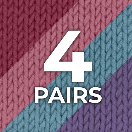 Red/Pink/Teal/Purple - 4 Pairs