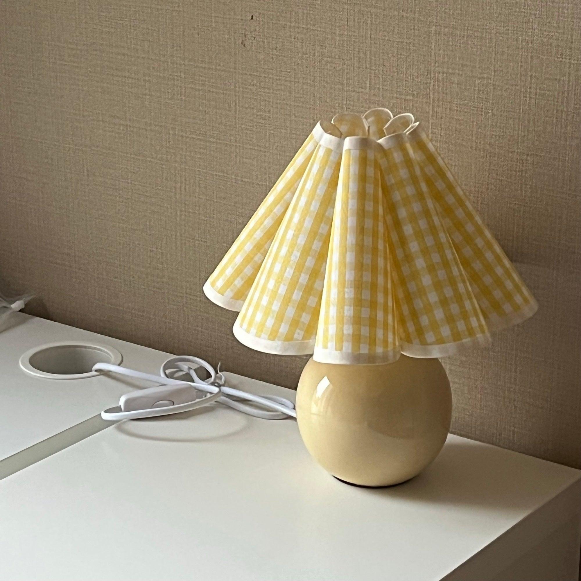 Elegant Knife Pleat Table Lamp - Modern Home Decor for Bedroom, Living Room & Office - Soft Lighting for Cozy Ambiance